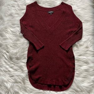 🌹🌹EXPRESS LONG KNIT SWEATER WITH SIDE SLIT DETAIL